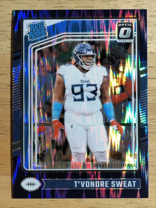 2024 Donruss Optic Purple Shock #295 T'Vondre Sweat RR