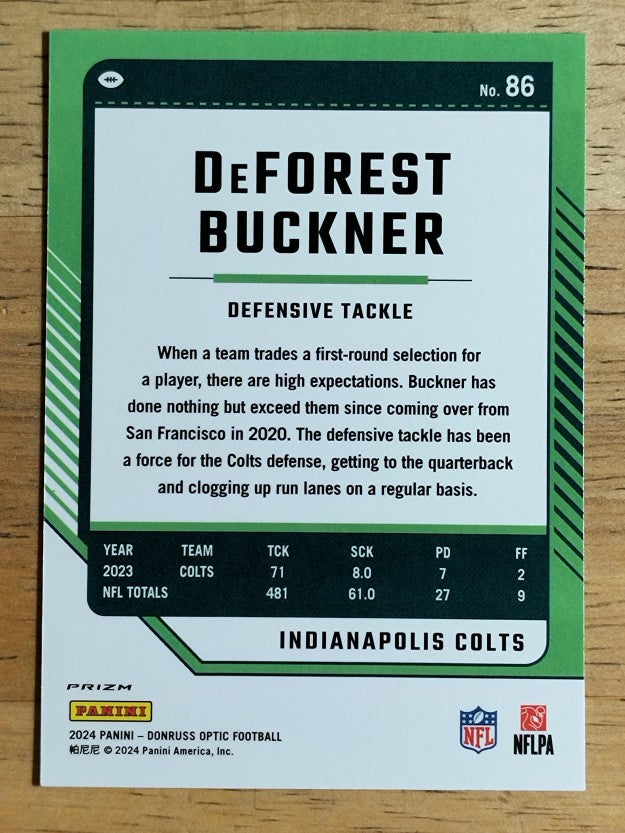 2024 Donruss Optic Stars #86 DeForest Buckner