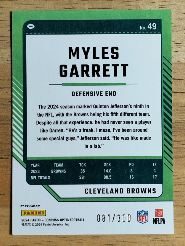 2024 Donruss Optic Wave #49 Myles Garrett