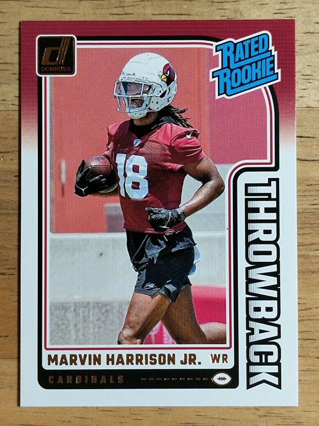 2024 Donruss Rated Rookies Throwback #44 Marvin Harrison Jr.