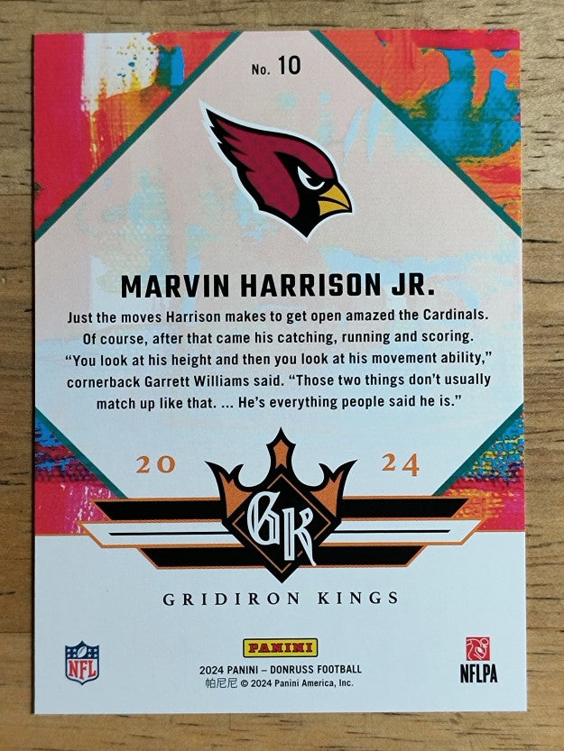 2024 Donruss Rookie Gridiron Kings #10 Marvin Harrison Jr.