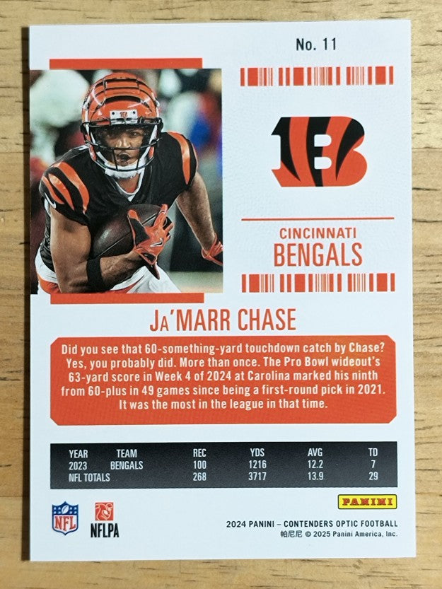 2024 Panini Contenders Optic #11 Ja'Marr Chase