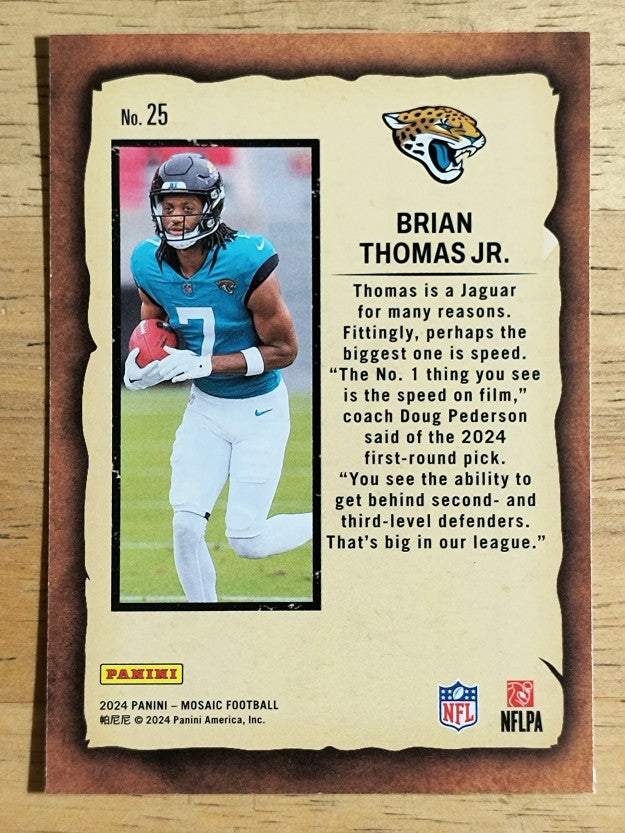 2024 Panini Mosaic Notoriety #25 Brian Thomas Jr.