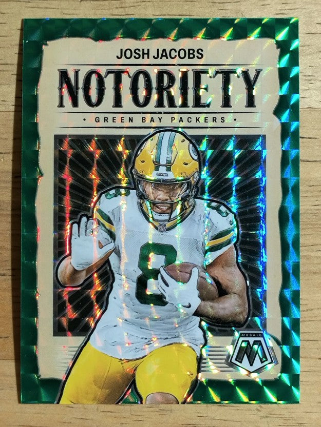 2024 Panini Mosaic Notoriety Mosaic Green #5 Josh Jacobs