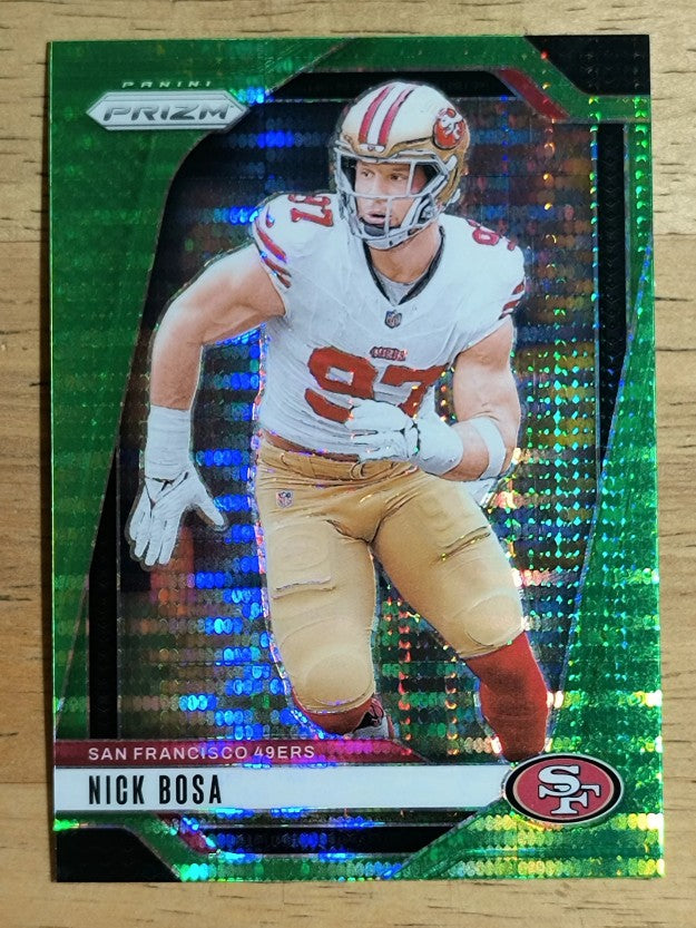 2024 Panini Prizm Prizms Neon Green Pulsar #254 Nick Bosa