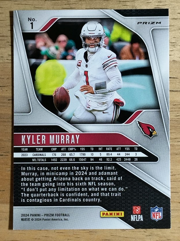 2024 Panini Prizm Prizms Orange Ice #1 Kyler Murray