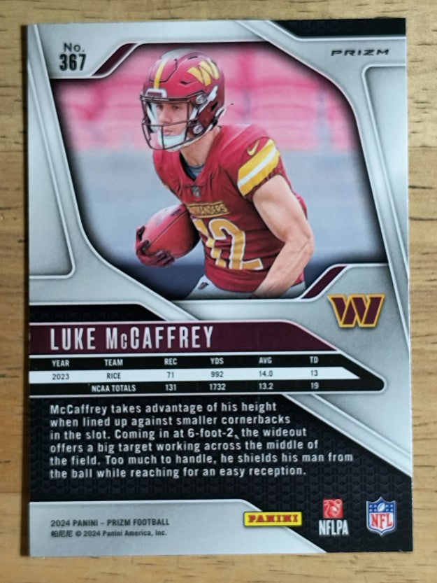 2024 Panini Prizm Prizms Silver #367 Luke McCaffrey