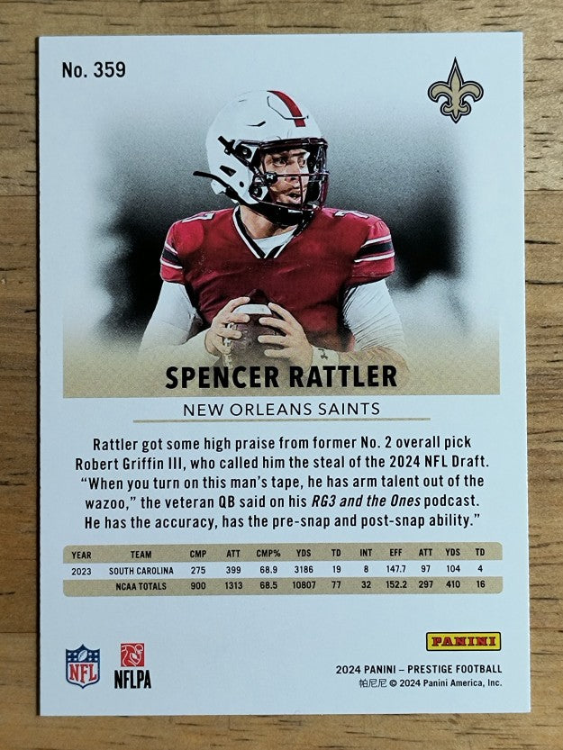 2024 Prestige Xtra Points Diamond #359 Spencer Rattler