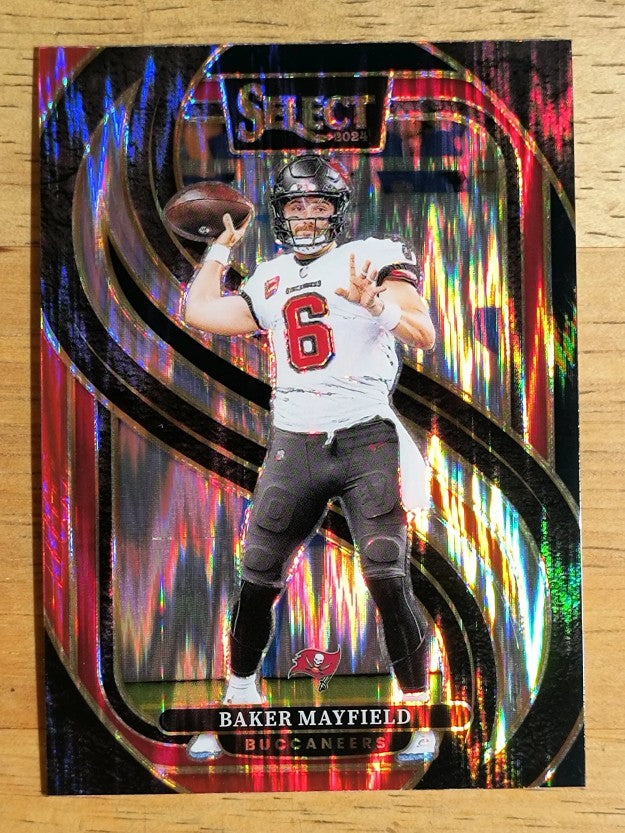 2024 Select Prizm Black and Red Shock #108 Baker Mayfield