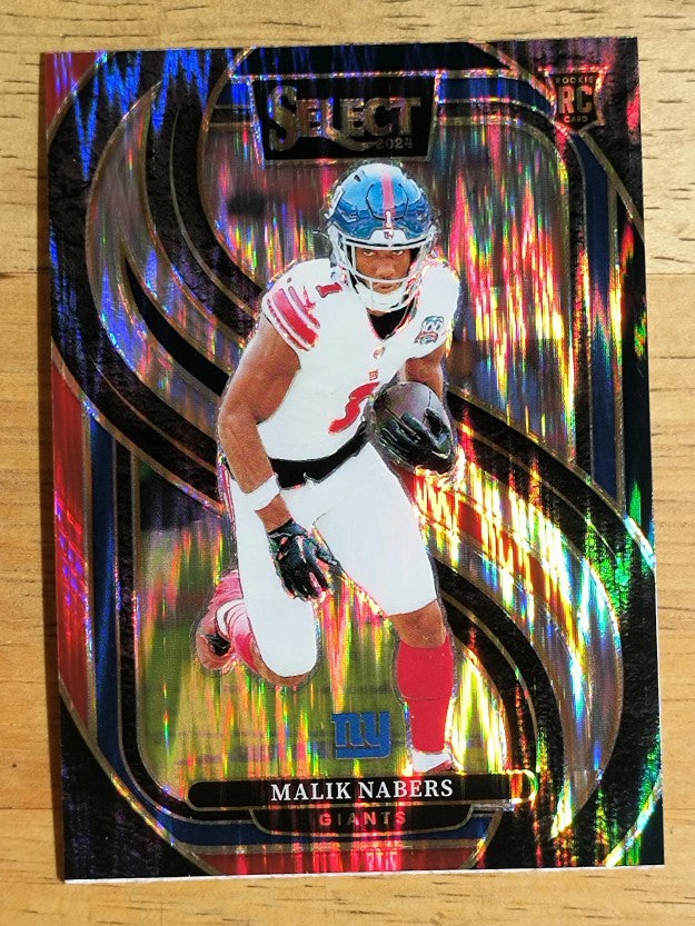 2024 Select Prizm Black and Red Shock #116 Malik Nabers