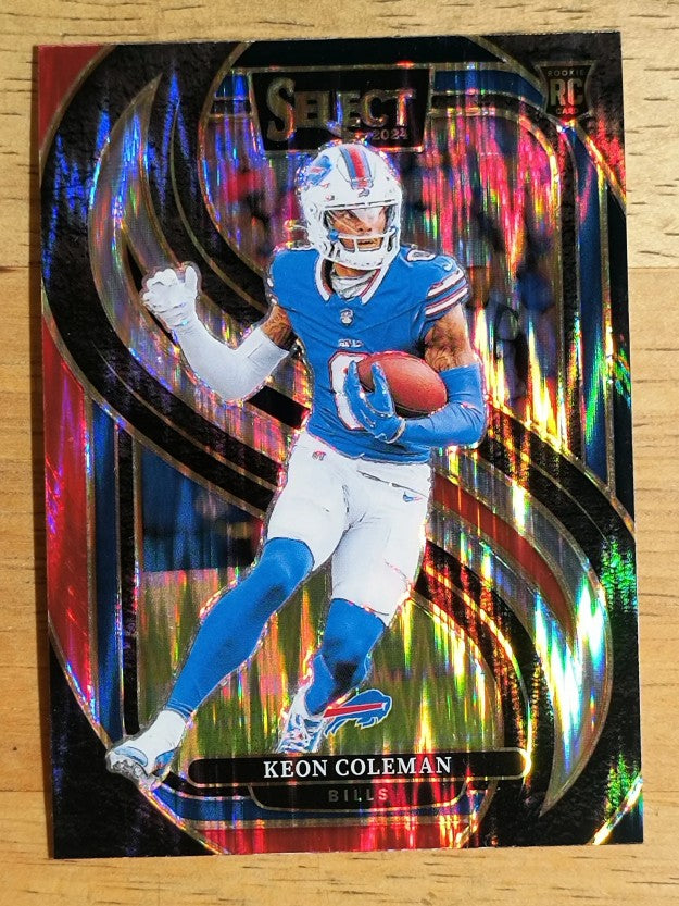 2024 Select Prizm Black and Red Shock #153 Keon Coleman