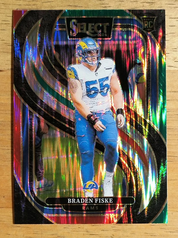 2024 Select Prizm Green and Red Shock #171 Braden Fiske
