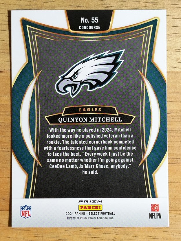 2024 Select Prizm Red and Blue Shock #55 Quinyon Mitchell
