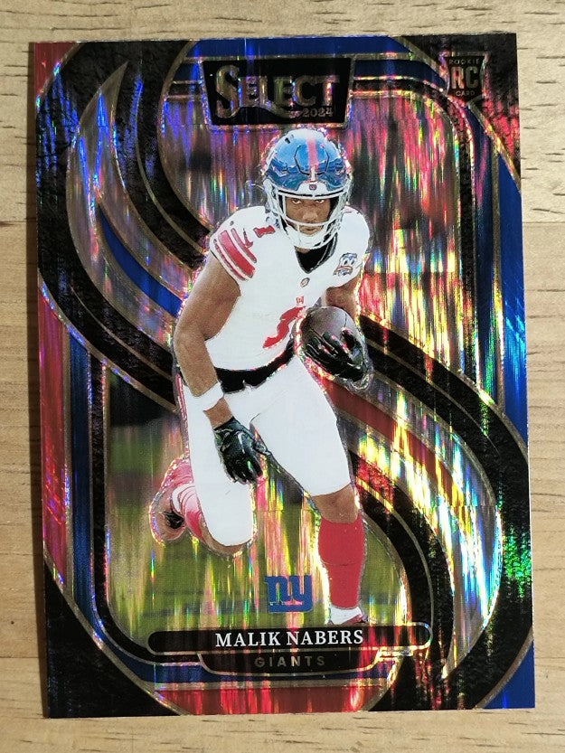 2024 Select Prizm Red and Blue Shock #116 Malik Nabers