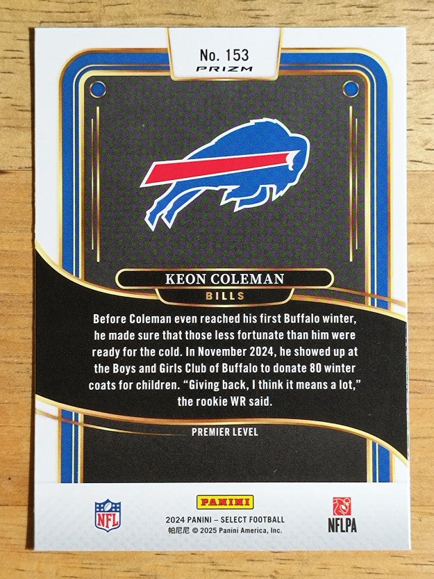 2024 Select Prizm Red and Blue Shock #153 Keon Coleman