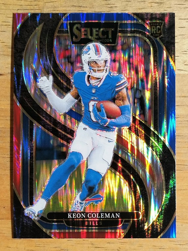 2024 Select Prizm Red and Blue Shock #153 Keon Coleman