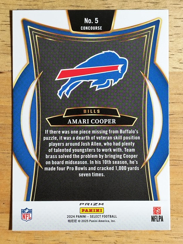 2024 Select Prizm Red and Yellow Shock #5 Amari Cooper