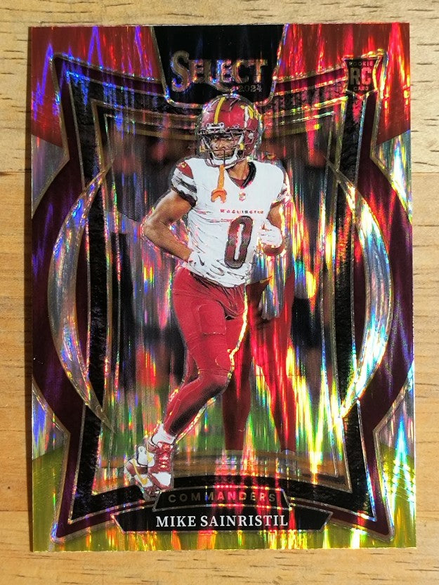 2024 Select Prizm Red and Yellow Shock #76 Mike Sainristil