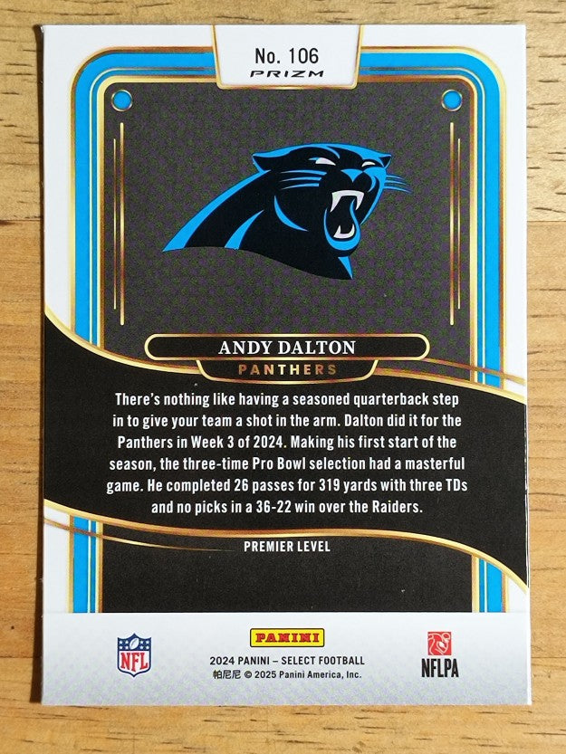2024 Select Prizm Red and Yellow Shock #106 Andy Dalton