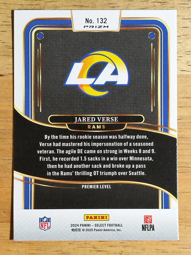 2024 Select Prizm Red and Yellow Shock #132 Jared Verse