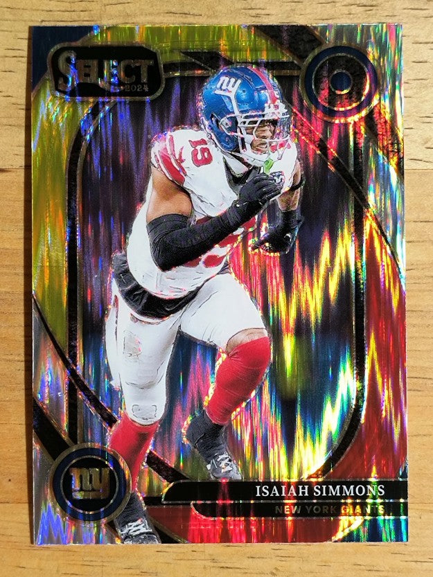 2024 Select Prizm Red and Yellow Shock #261 Isaiah Simmons