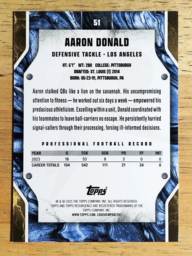2024 Topps Resurgence Green Surge #51 Aaron Donald