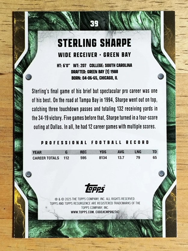2024 Topps Resurgence Surge #39 Sterling Sharpe