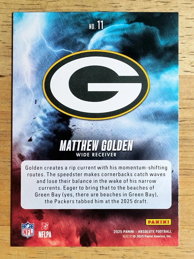 2025 Absolute By Storm #11 Matthew Golden