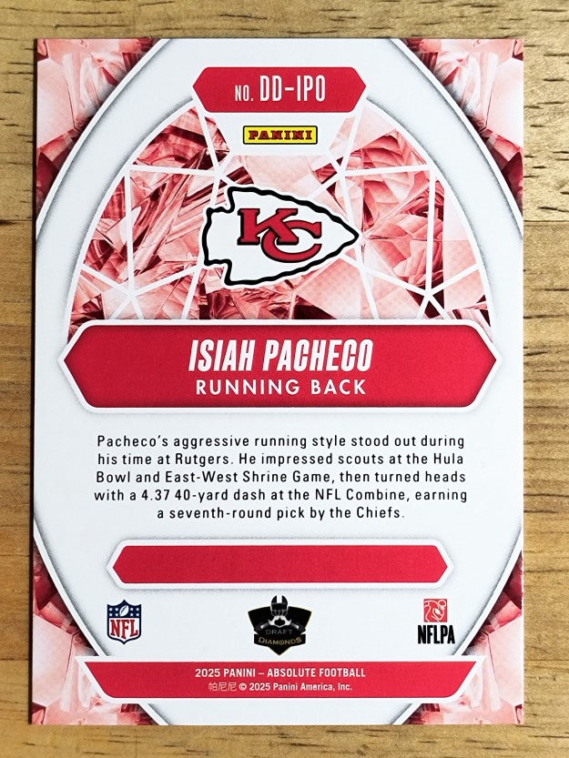 2025 Absolute Draft Diamonds #2 Isiah Pacheco