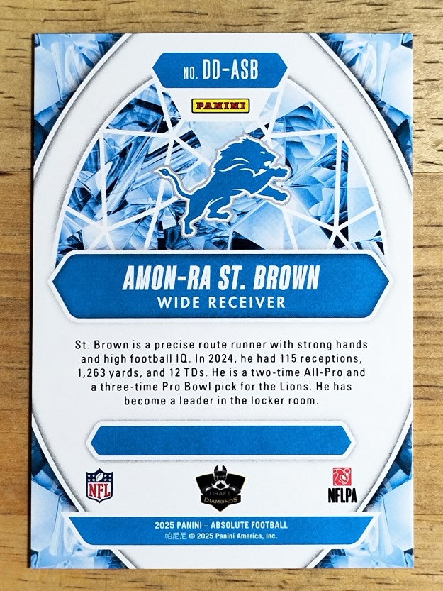 2025 Absolute Draft Diamonds #3 Amon-Ra St. Brown