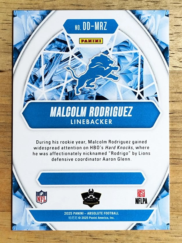 2025 Absolute Draft Diamonds #17 Malcolm Rodriguez