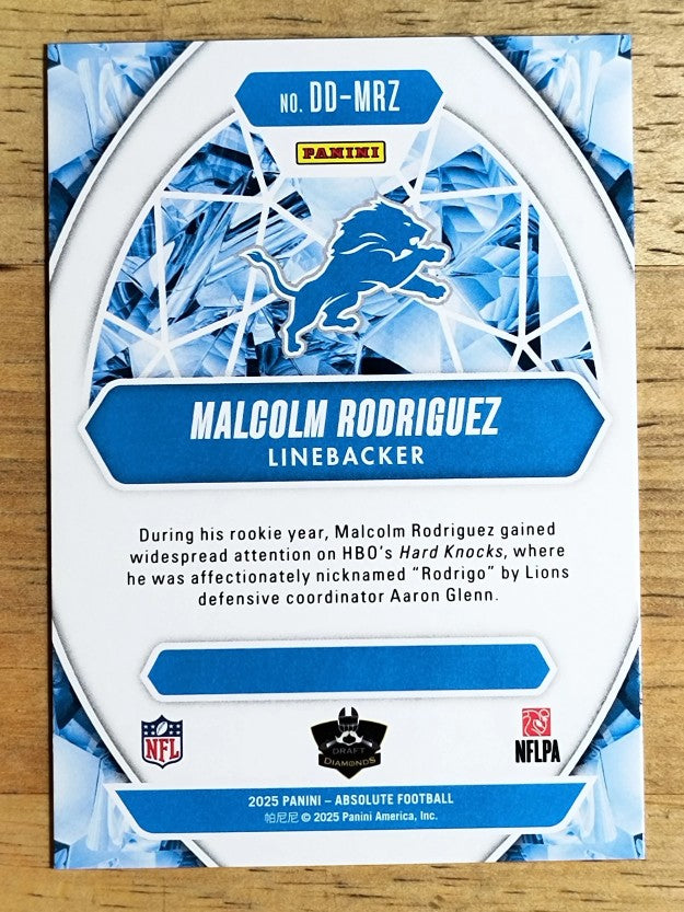 2025 Absolute Draft Diamonds #17 Malcolm Rodriguez