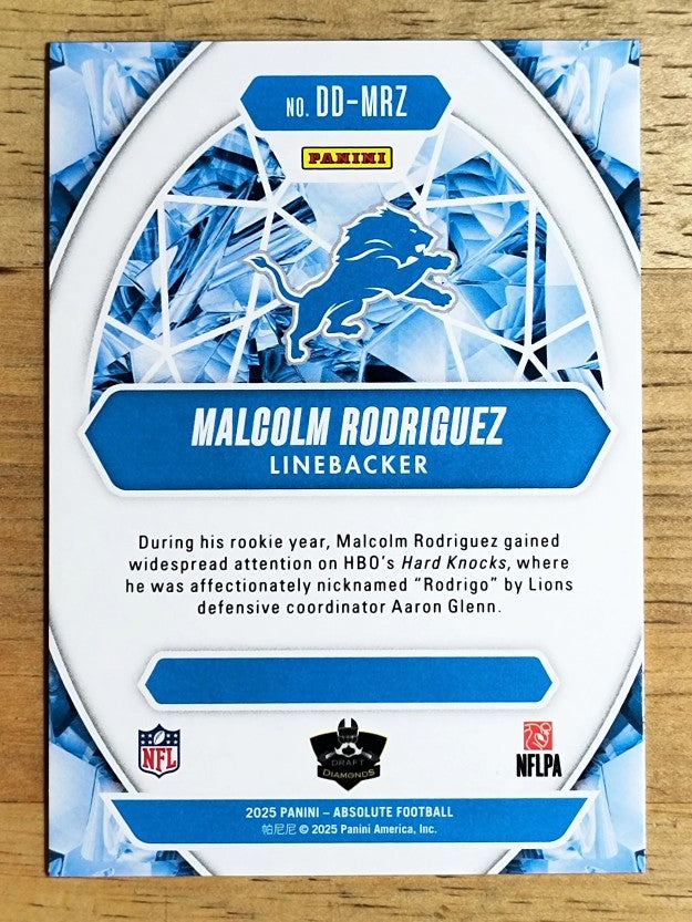 2025 Absolute Draft Diamonds #17 Malcolm Rodriguez