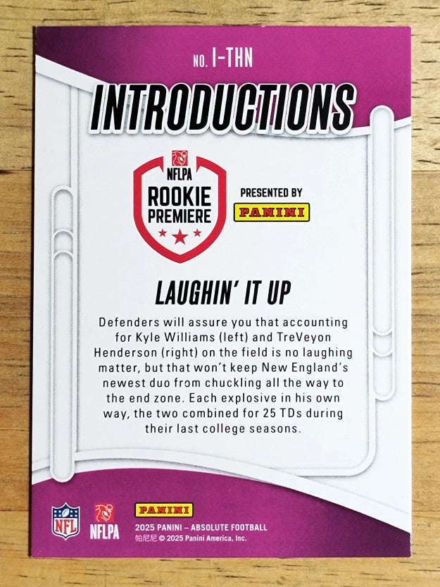2025 Absolute Introductions #7 TreVeyon Henderson/Kyle Williams/Laughin' It Up
