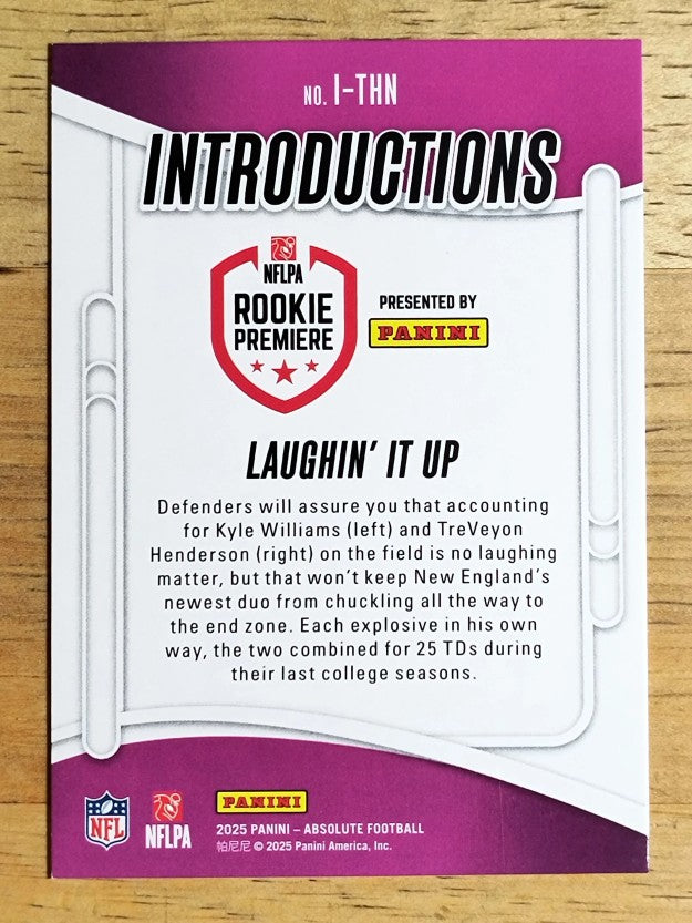 2025 Absolute Introductions #7 TreVeyon Henderson/Kyle Williams/Laughin' It Up
