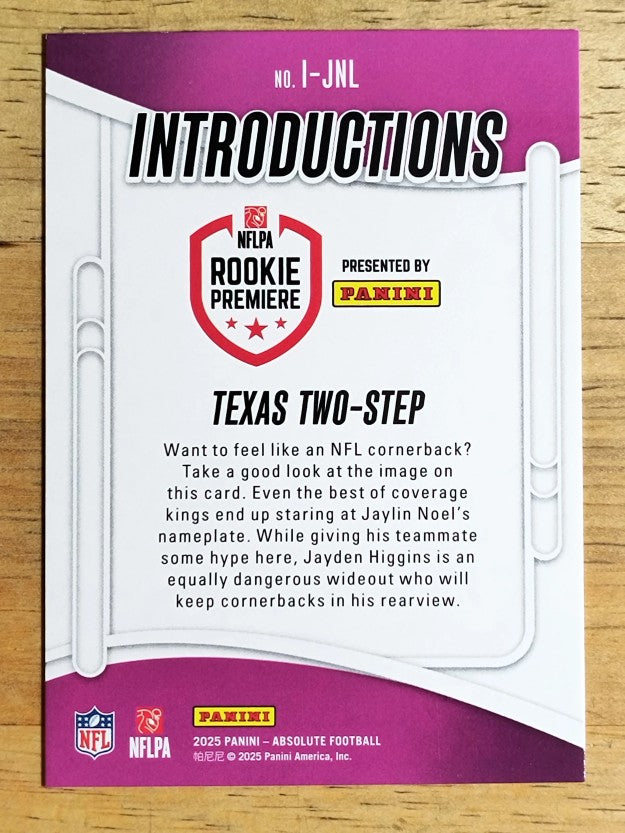 2025 Absolute Introductions #17 Jaylin Noel/Jayden Higgins/Texas Two Step
