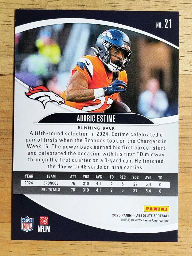 2025 Absolute Red Squares #21 Audric Estime