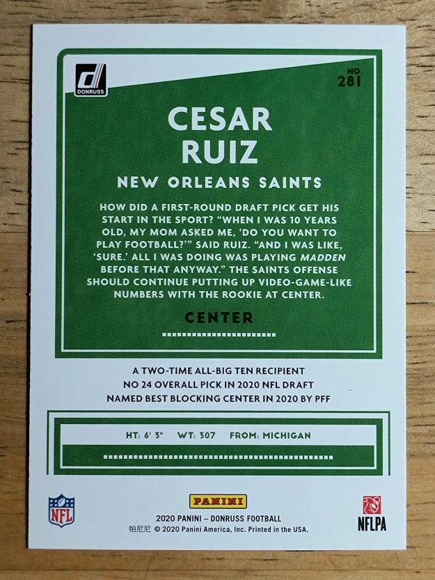 2020 Donruss #281 Cesar Ruiz RC