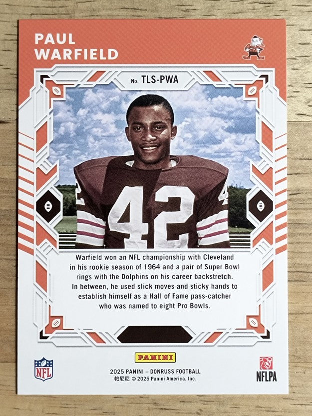 2025 Donruss The Legends Series #8 Paul Warfield