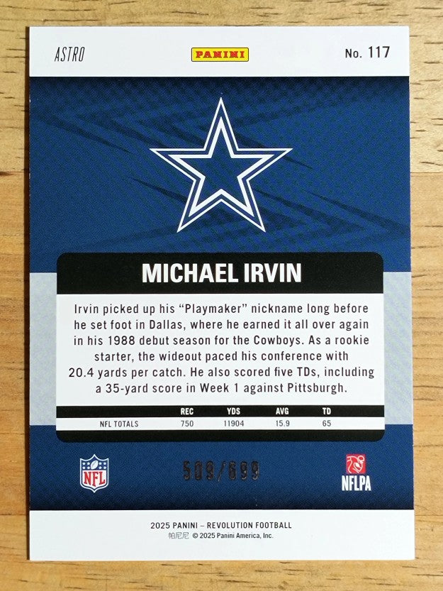 2025 Panini Revolution Green Astro #117 Michael Irvin