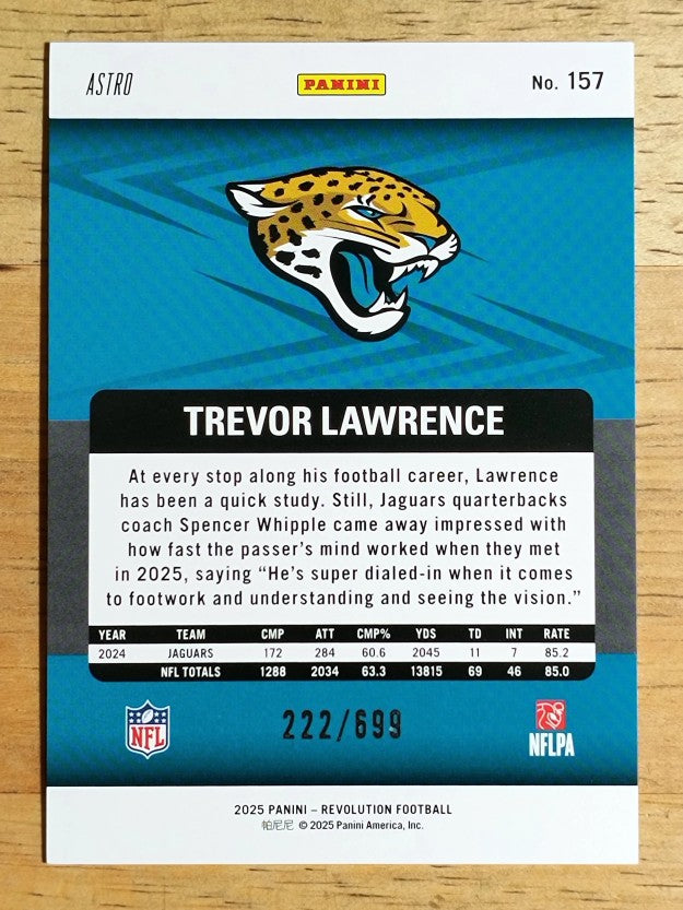 2025 Panini Revolution Green Astro #157 Trevor Lawrence