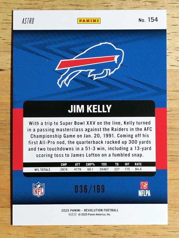 2025 Panini Revolution Purple Astro #154 Jim Kelly