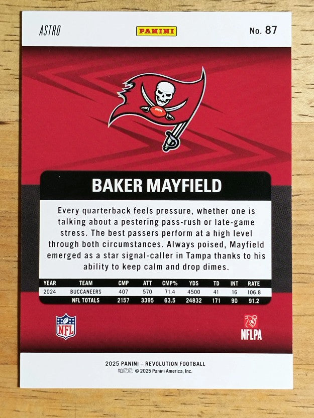 2025 Panini Revolution Red Astro #87 Baker Mayfield