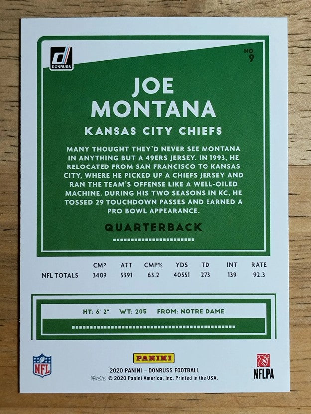 2020 Donruss #9 Joe Montana