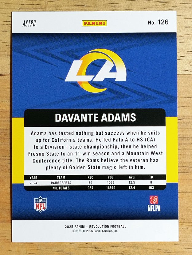 2025 Panini Revolution Red Astro #126 Davante Adams