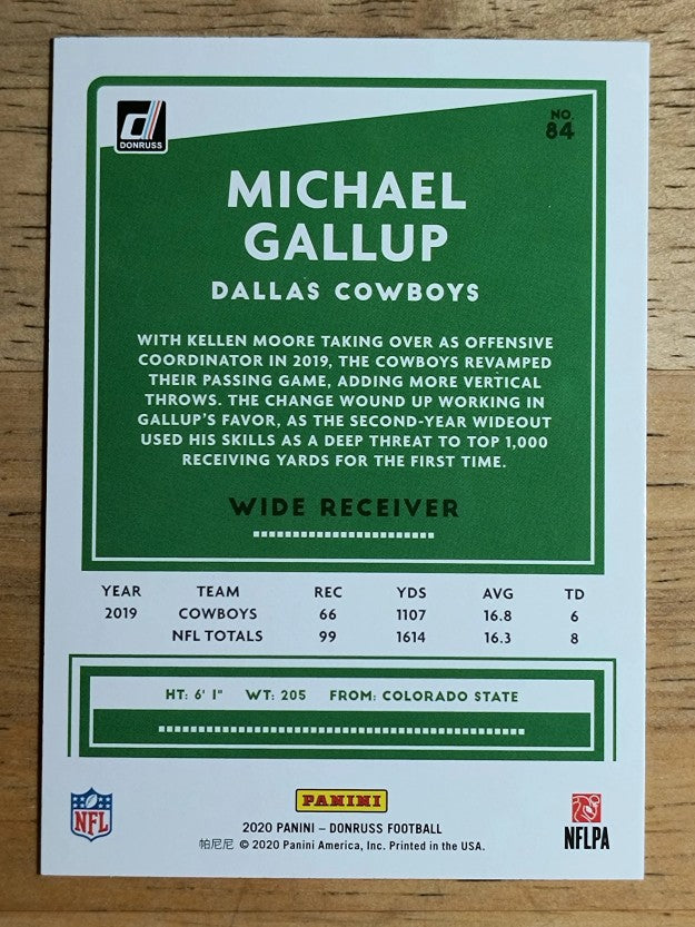 2020 Donruss #84 Michael Gallup