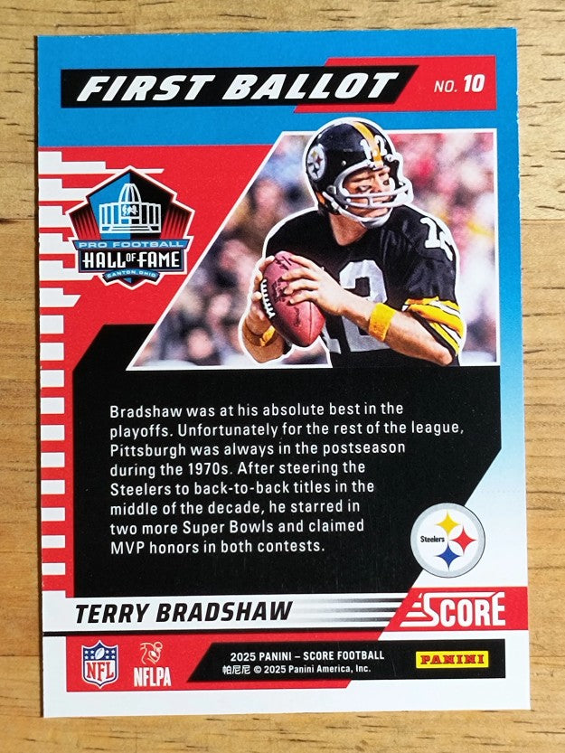 2025 Score First Ballot #10 Terry Bradshaw