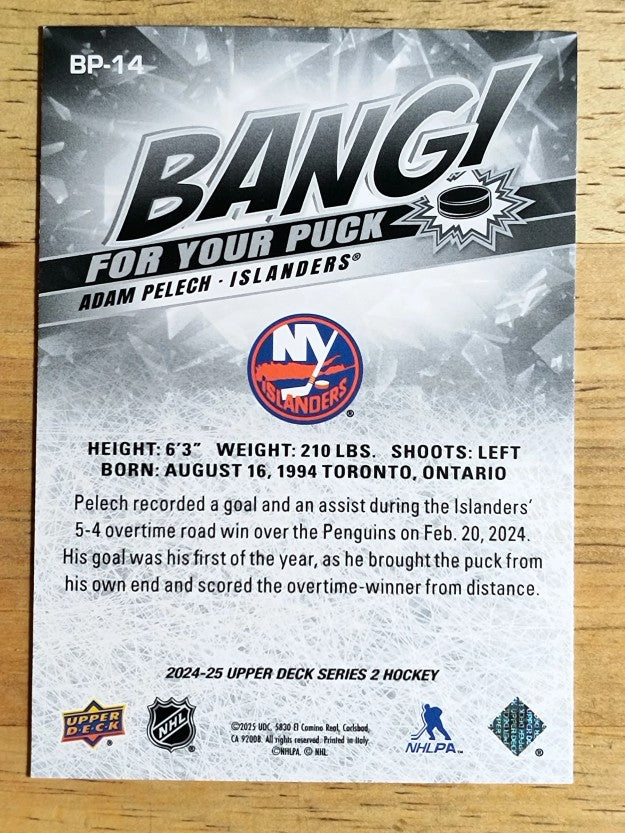2024-25 Upper Deck Bang For Your Puck #BP14 Adam Pelech