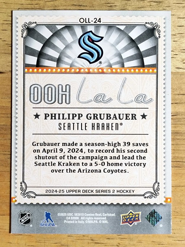 2024-25 Upper Deck Ooh La La #OLL24 Philipp Grubauer