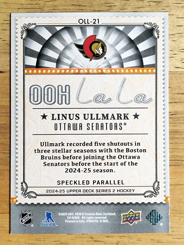 2024-25 Upper Deck Ooh La La Speckled #OLL21 Linus Ullmark
